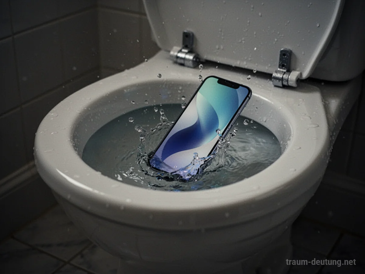 Handy fällt in eine Toilette
