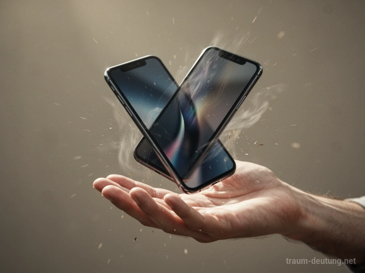 Ein Handy fällt aus einer Hand