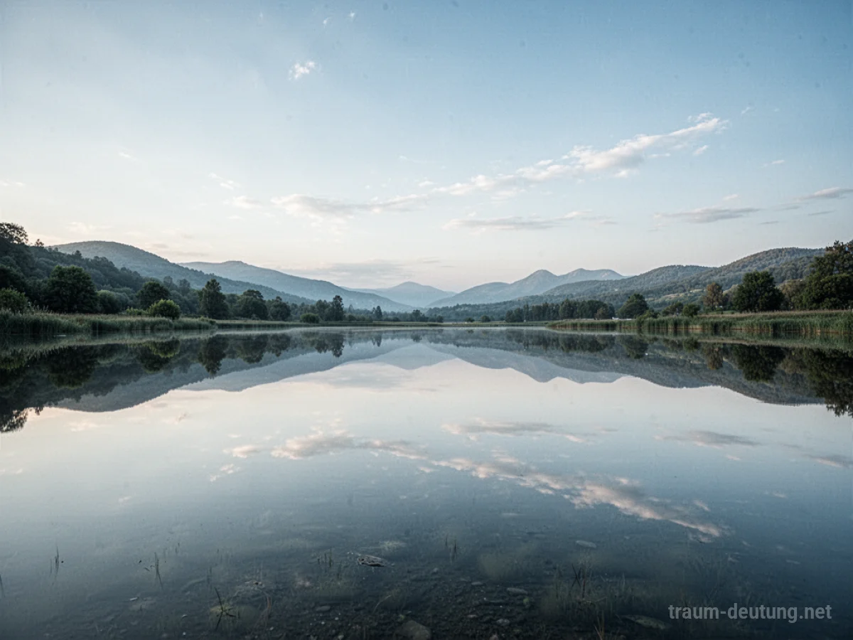 Ein Himmel, der wie ein Spiegel die darunterliegende Landschaft reflektiert.