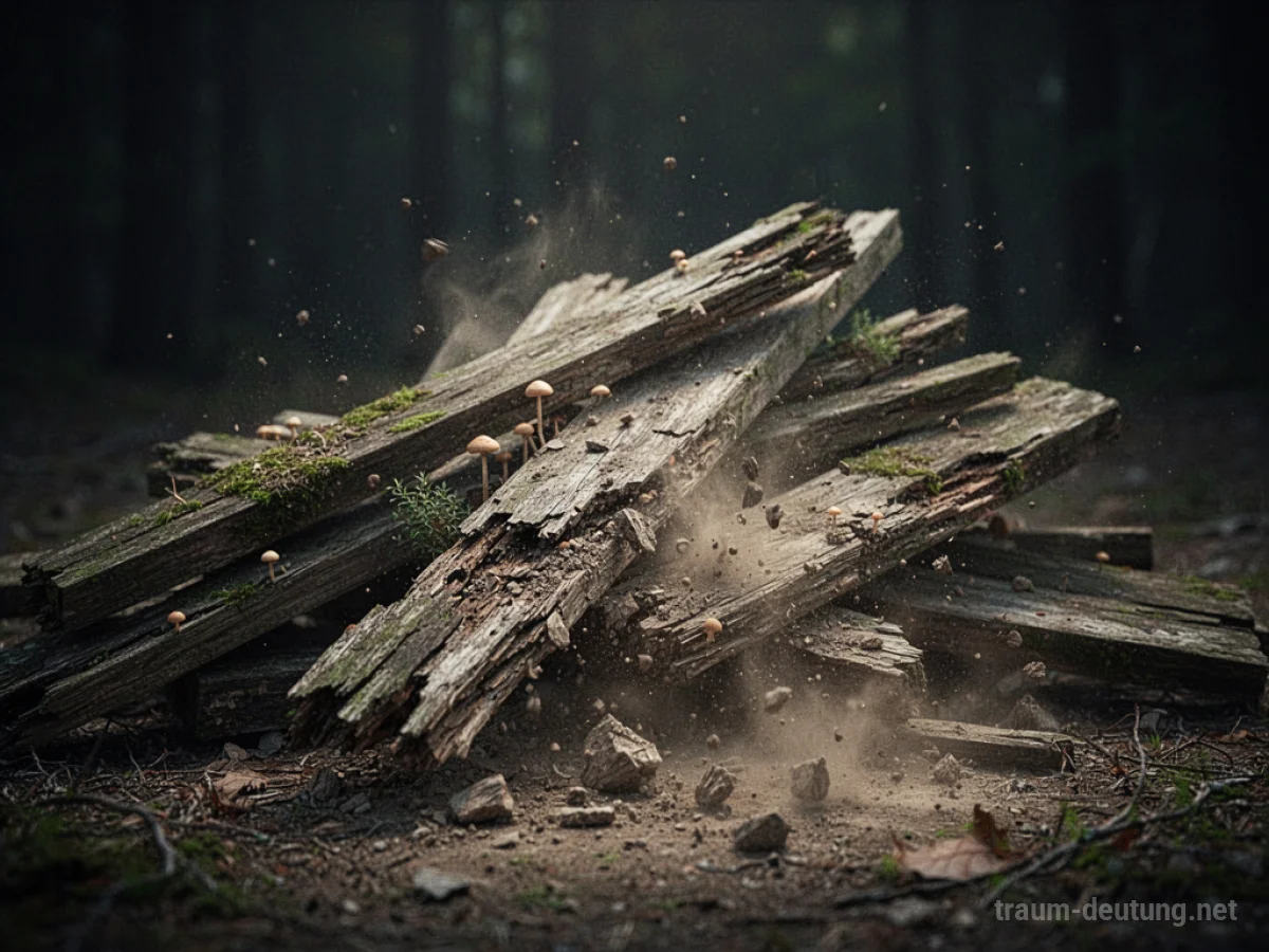 Holzplanken verrotten schnell zu Staub