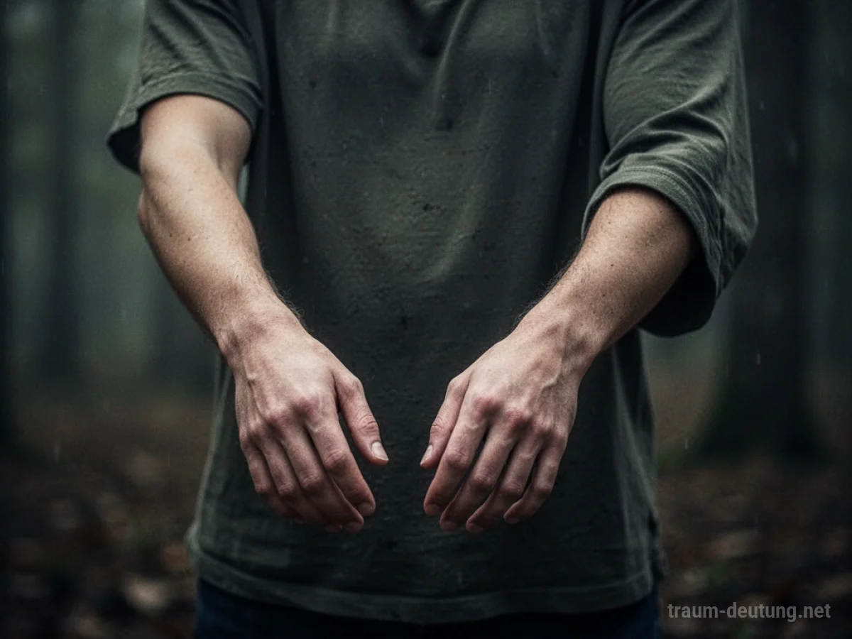 Arme, die an den Handgelenken enden, ohne Hände