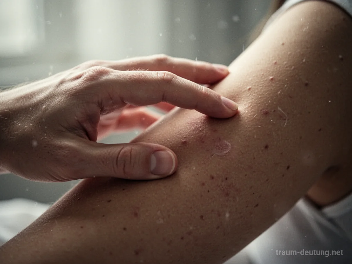 Hand berührt sanft die Haut einer anderen Person