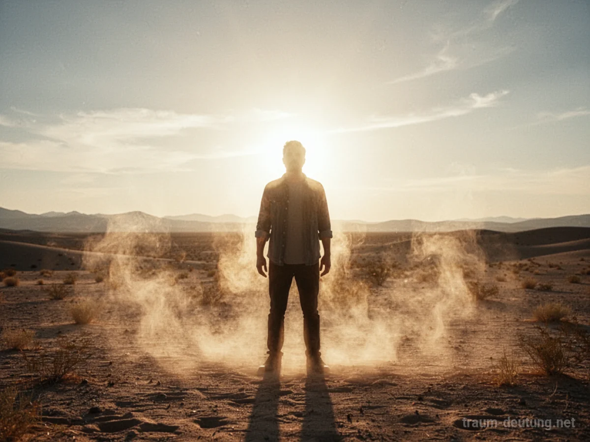 Eine Person als Silhouette vor gleißendem Sonnenlicht, die Hitze ausstrahlt.