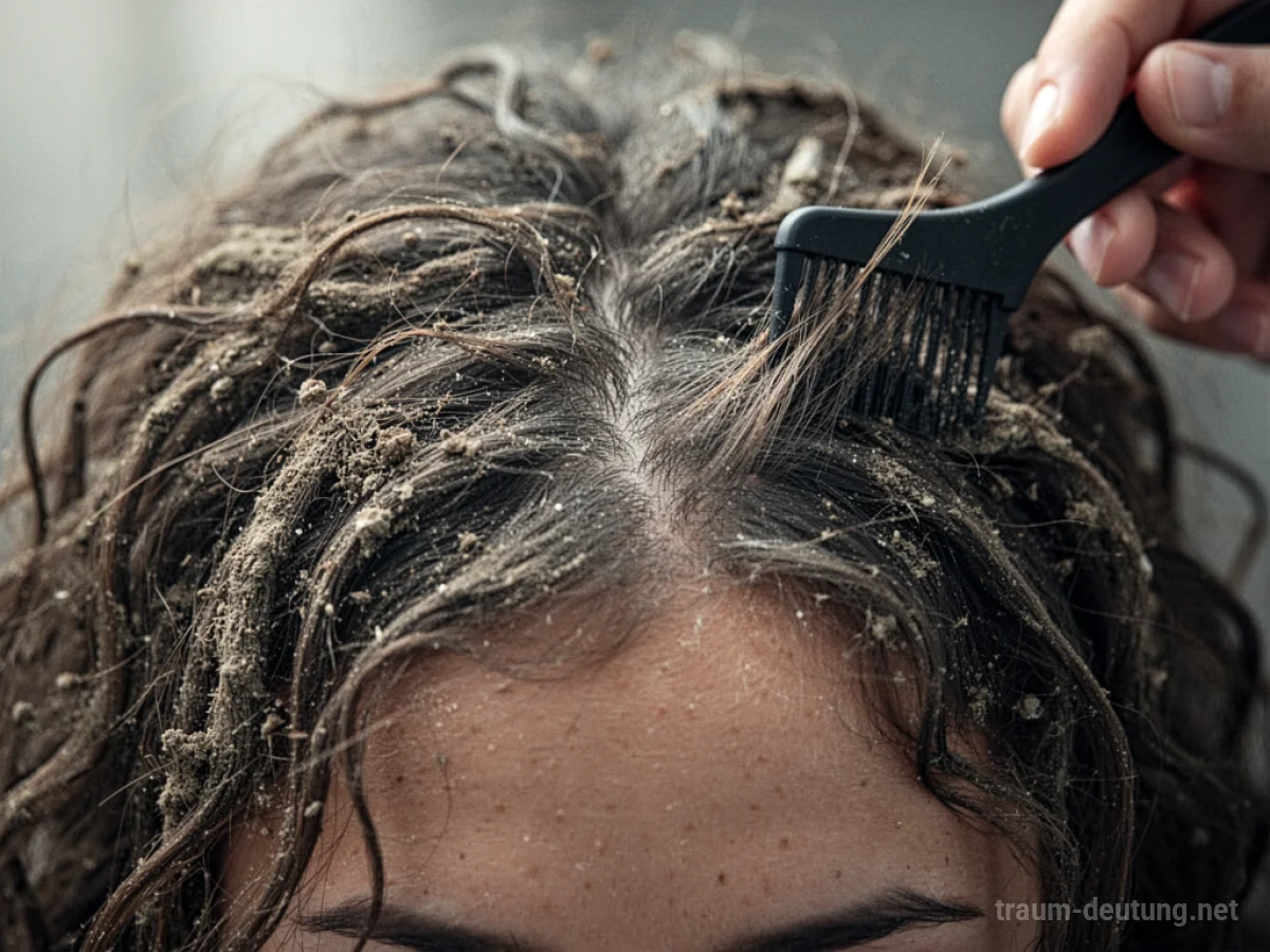 Verfilzte, schmutzige Haare werden sanft gebürstet.
