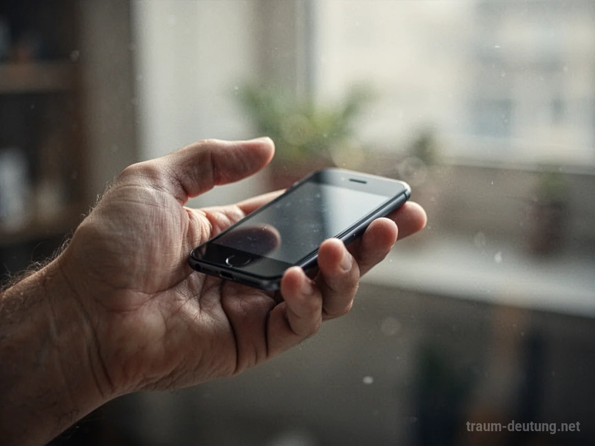 Hand versucht, ein zu kleines Handy zu halten