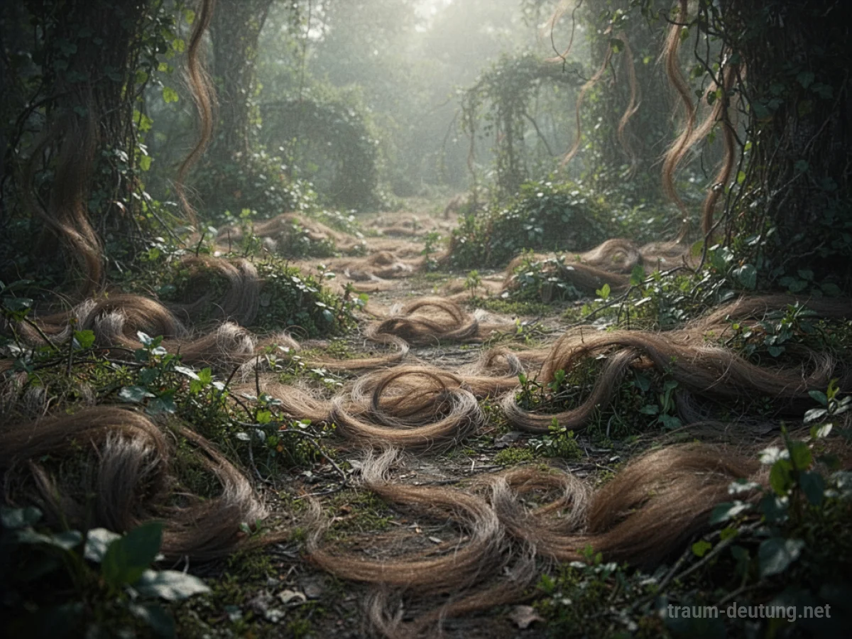 Verstreute Haare in einer chaotischen Landschaft.