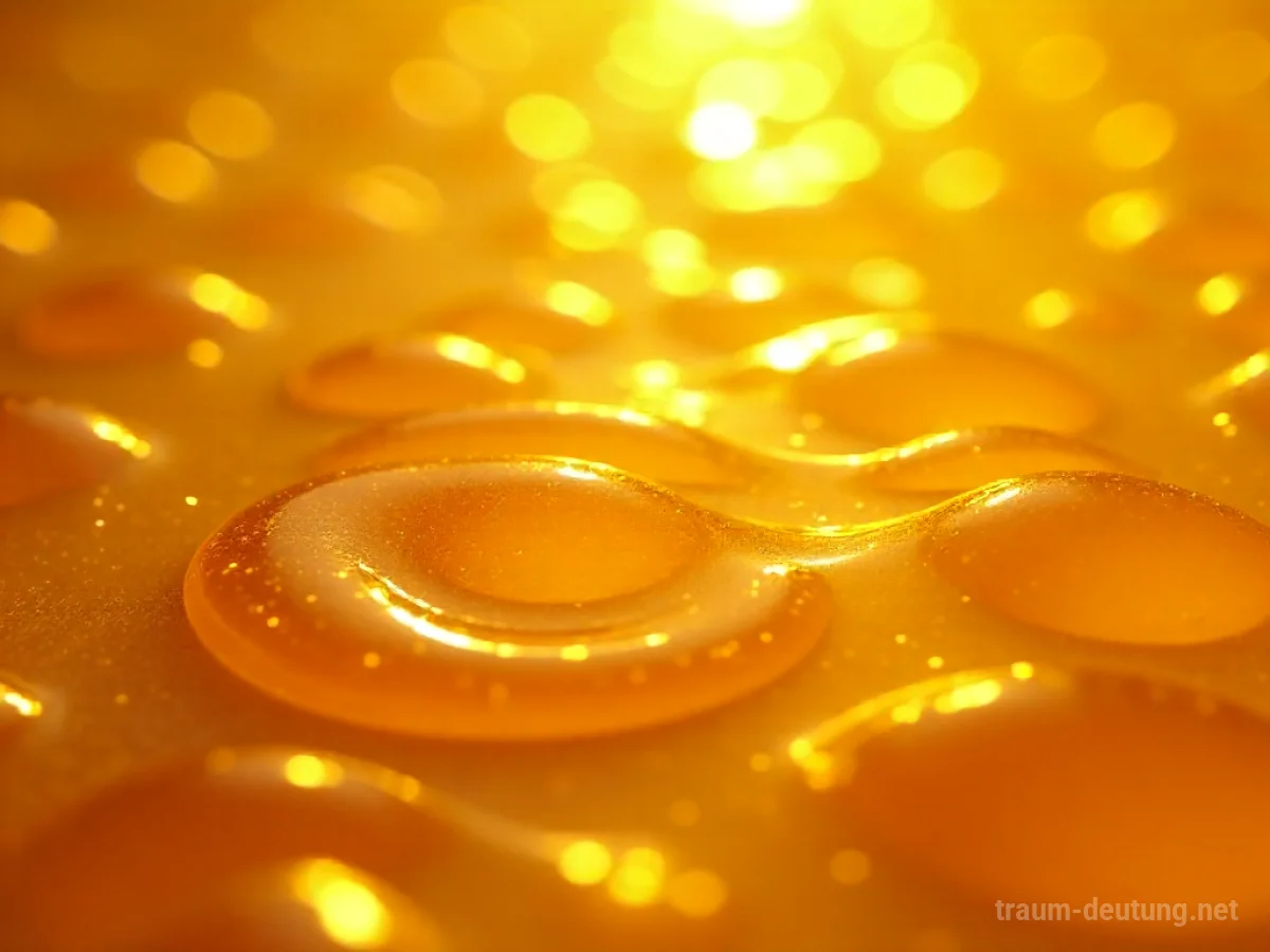 Große Menge golden schimmernden Honigs
