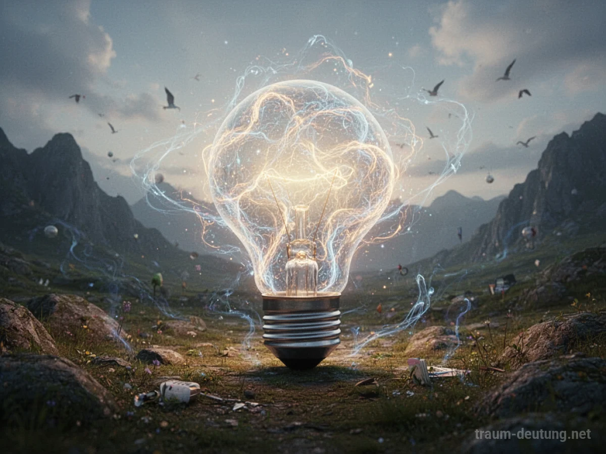 Abstrakte Idee nimmt greifbare Form an, umgeben von kreativer Energie.