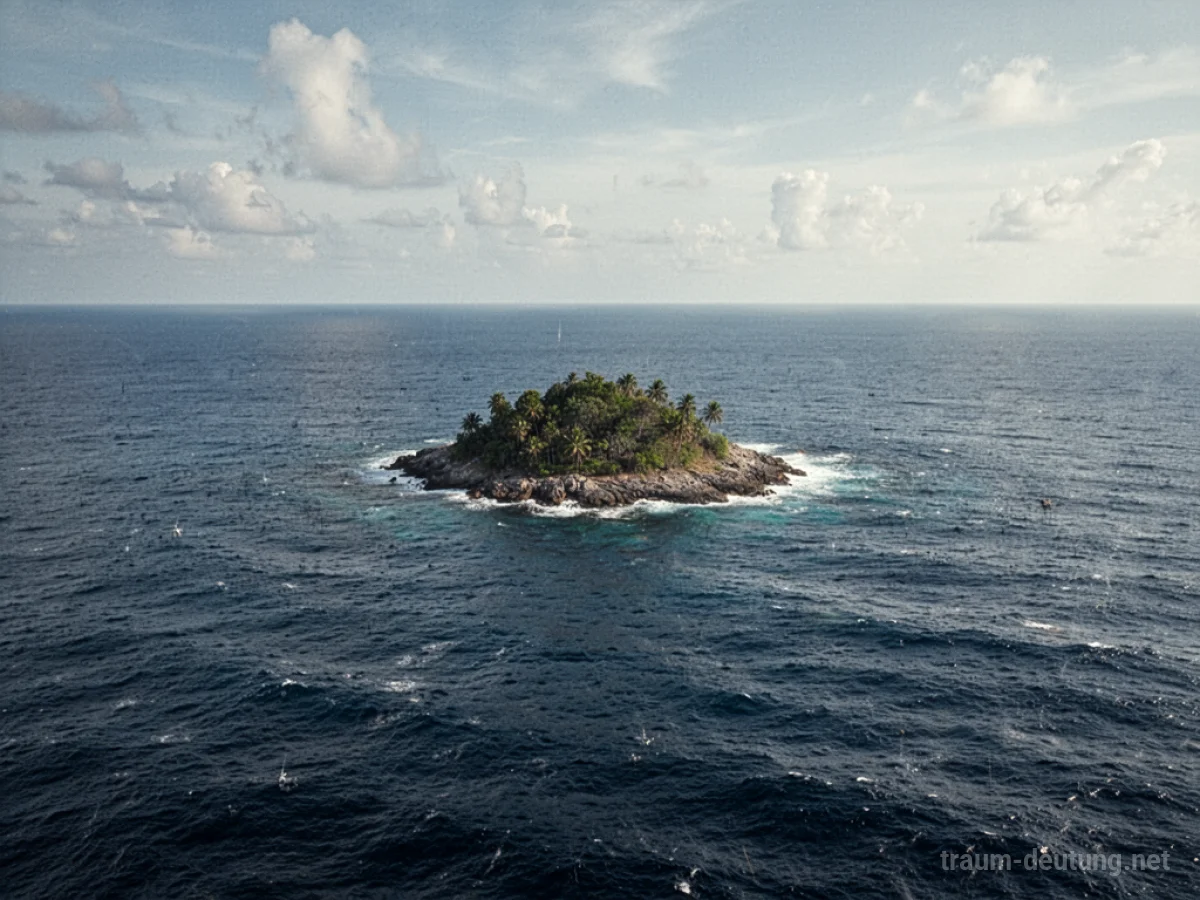 Eine kleine Insel im Meer, die kleiner wird