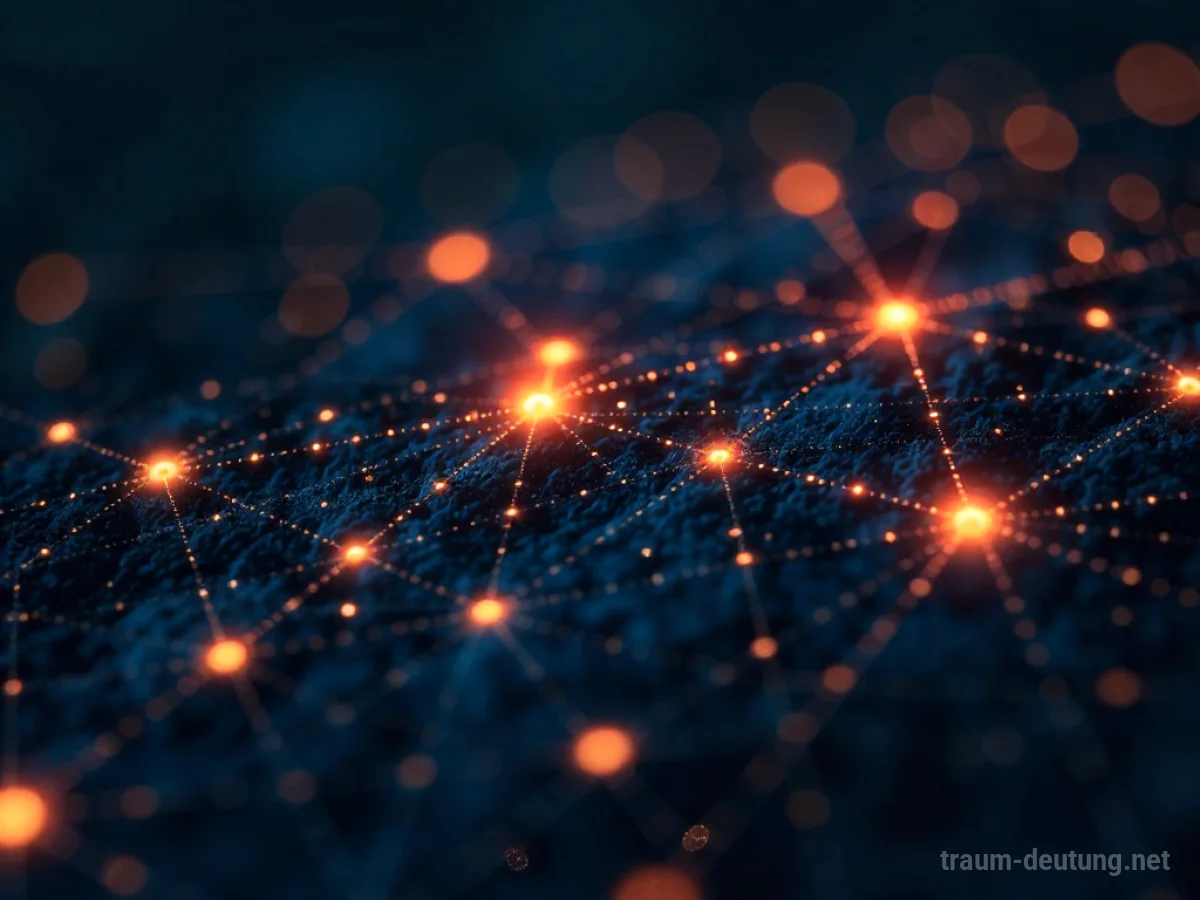 Leuchtendes, pulsierendes Internet-Netzwerk als Symbol für Verbindungen