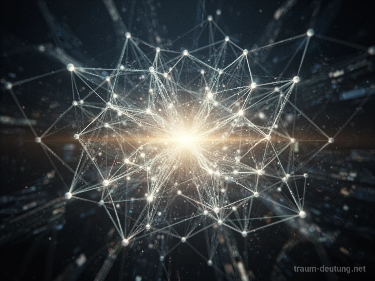 Leuchtendes Internet als abstraktes Netzwerk aus Lichtstrahlen