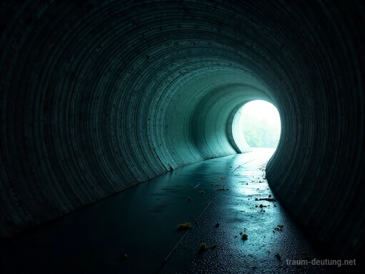 Ein sich verkürzender Tunnel mit Licht am Ende