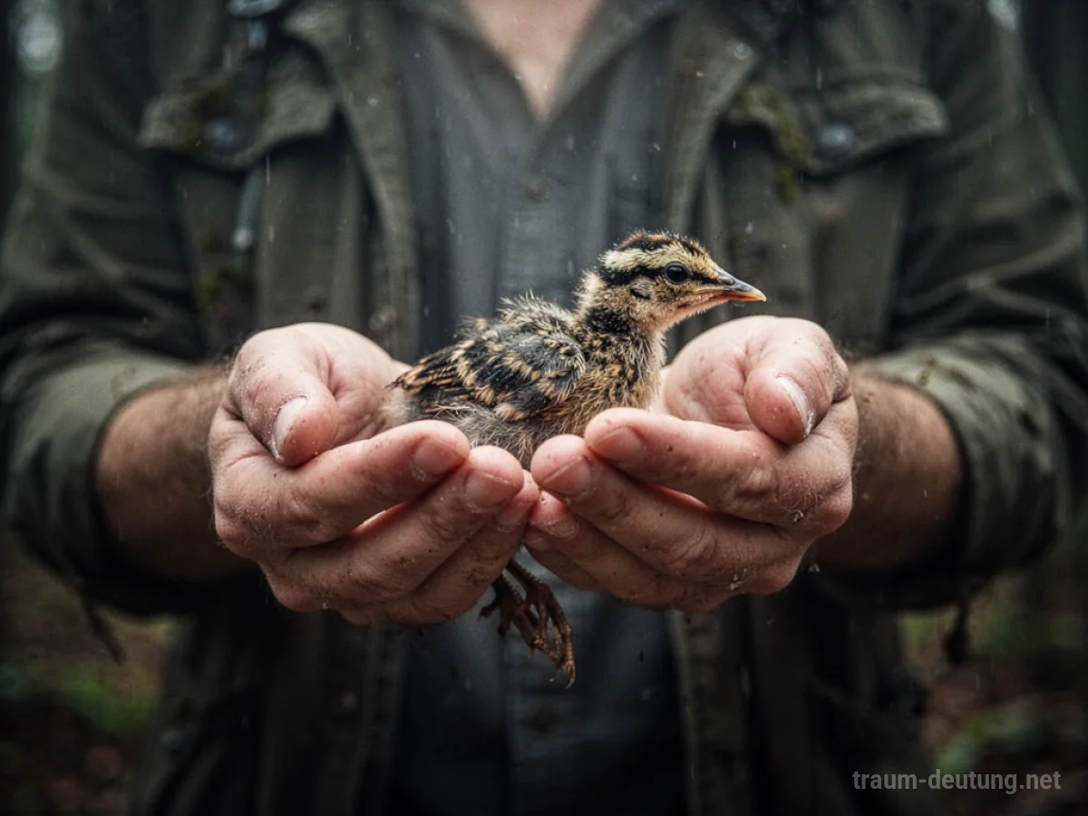 Hände, die symbolisch Beute halten im Kontext einer Jagd