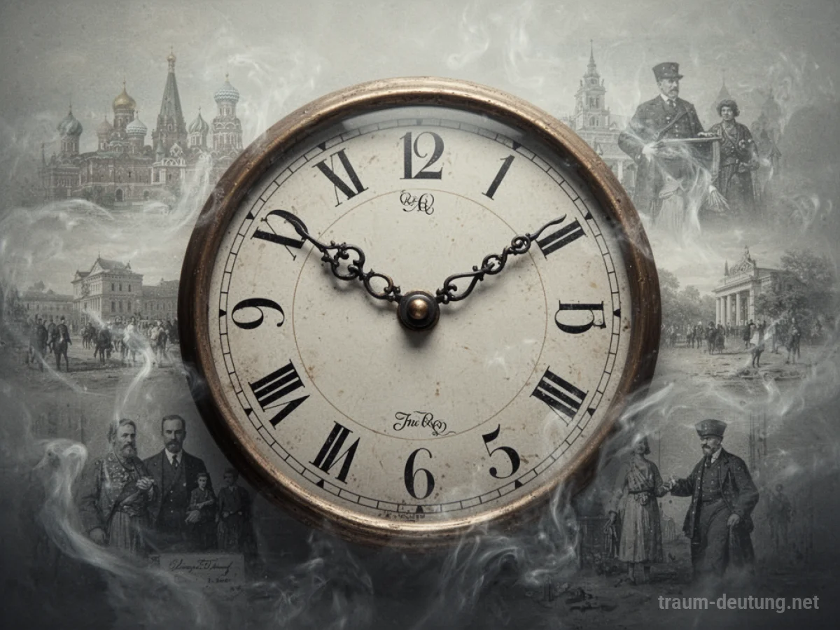 Zahlen auf einer Uhr laufen rückwärts im Nebel