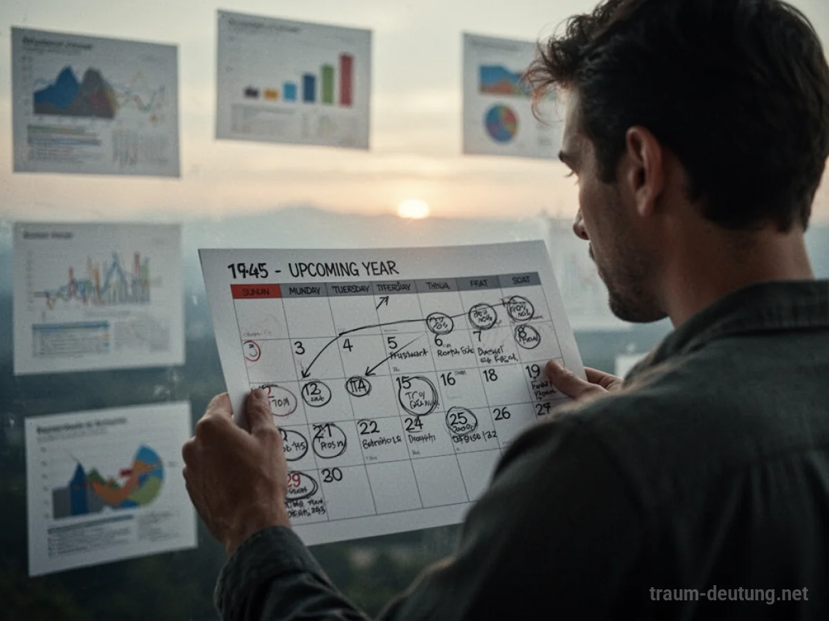 Jahreskalender mit markierten Daten, der Planung symbolisiert.