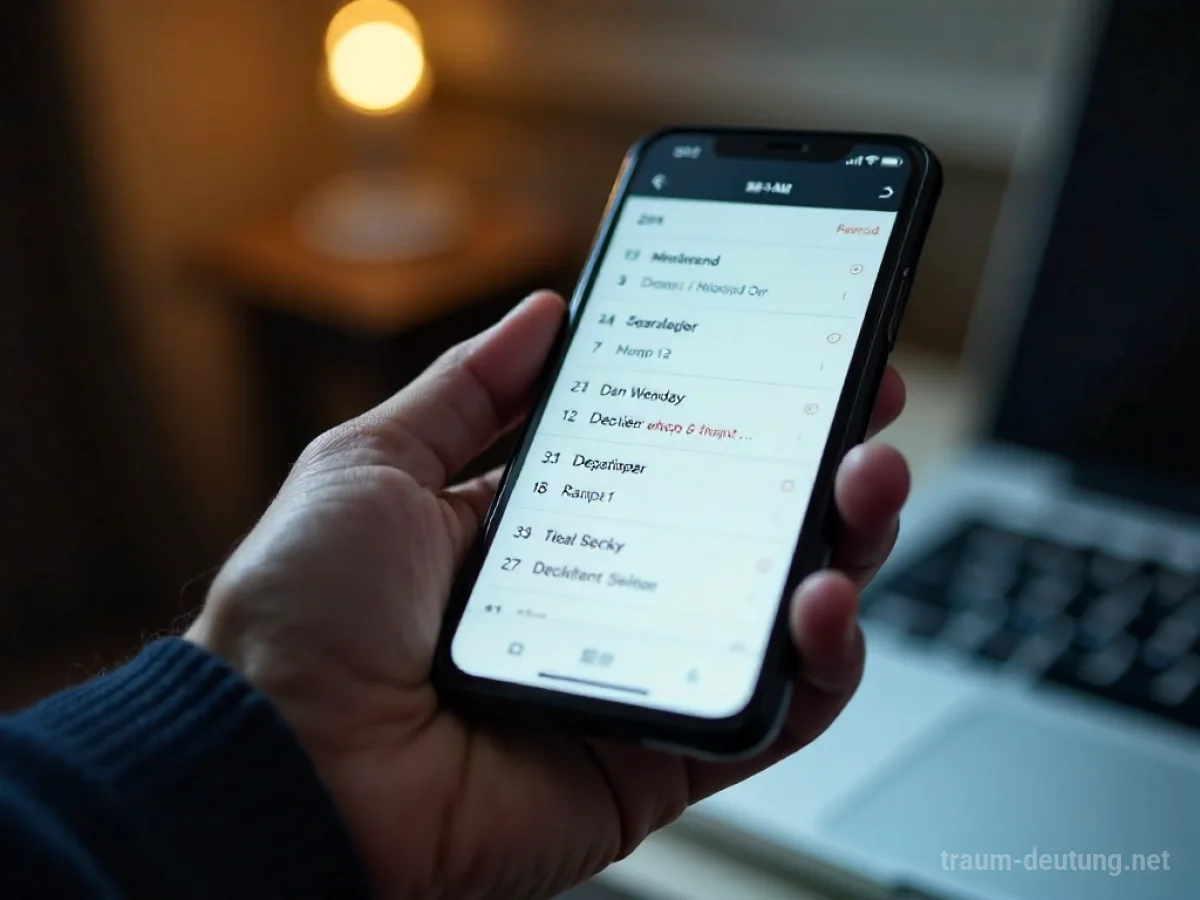 Smartphone mit digitalem Kalender