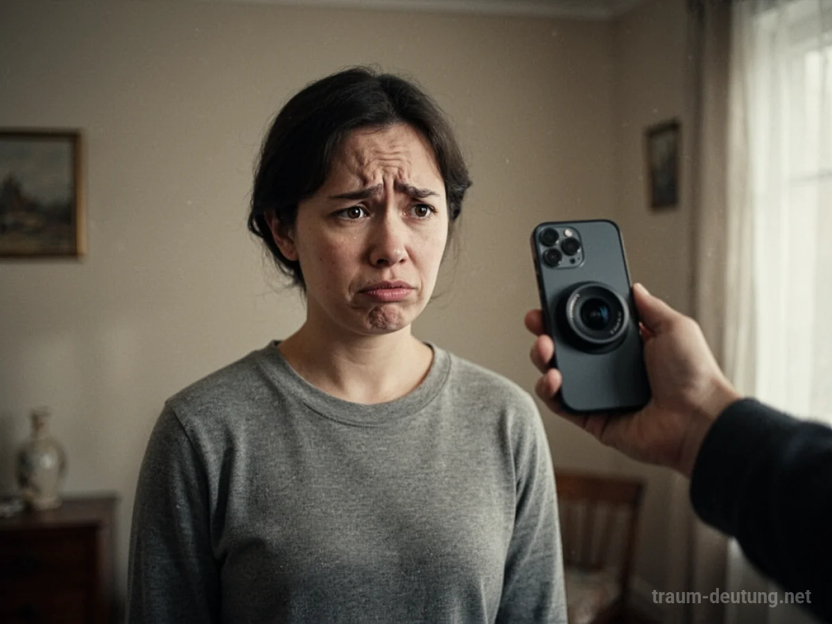 Eine Person wird von einer Freundin mit dem Handy gefilmt.