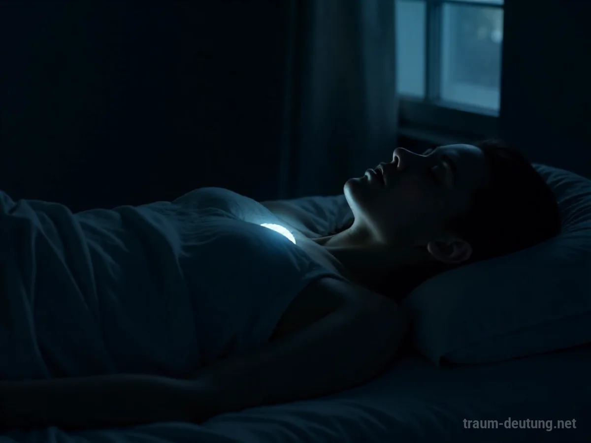 Person liegt krank im Bett, thermometer im Mund.