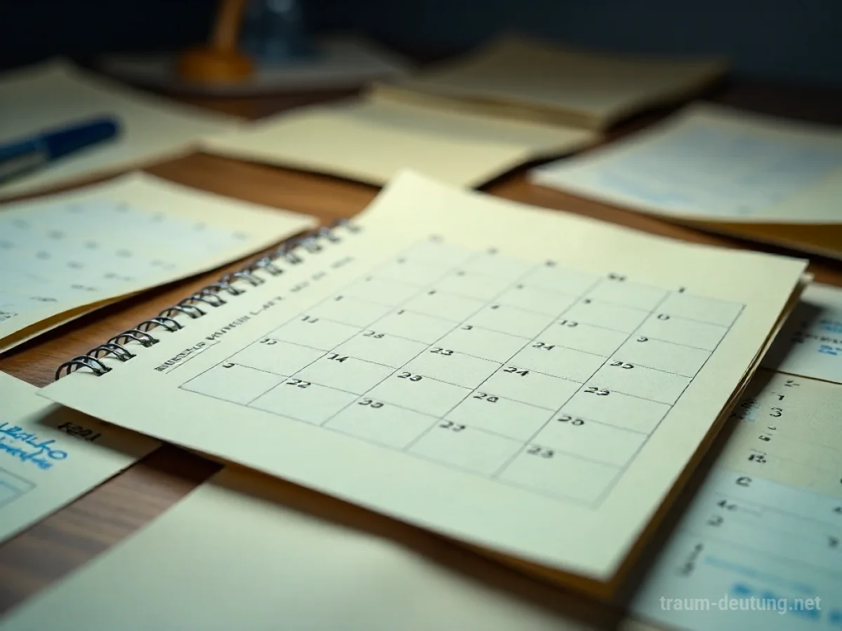 Ein Kalenderblatt fällt von einem auseinanderfallenden Kalender.