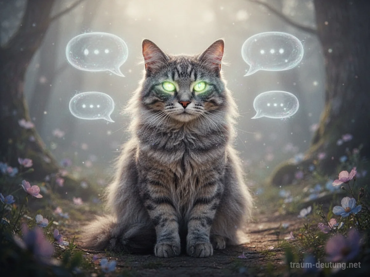 Sprechende Katze in einer traumhaften Umgebung