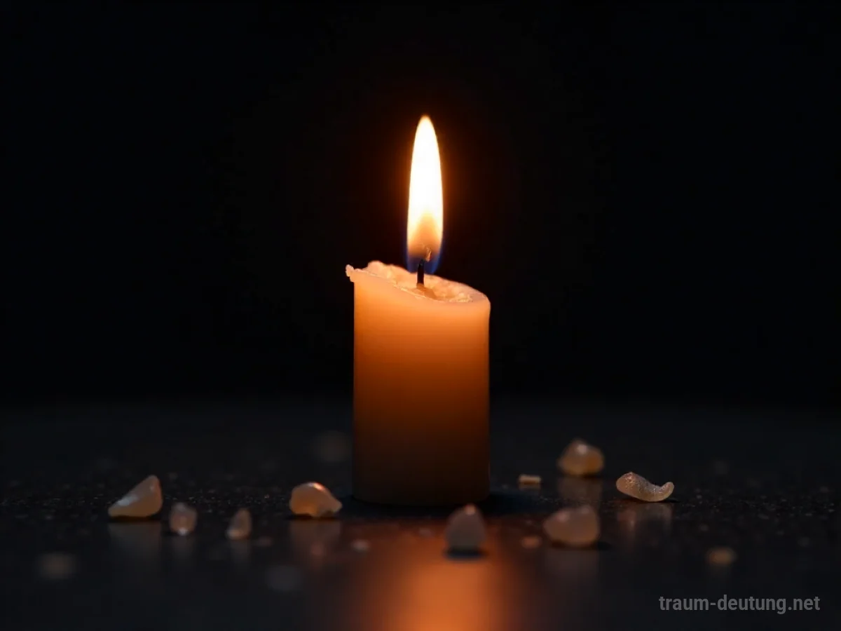 Kaputte Kerze, deren Flamme erlischt