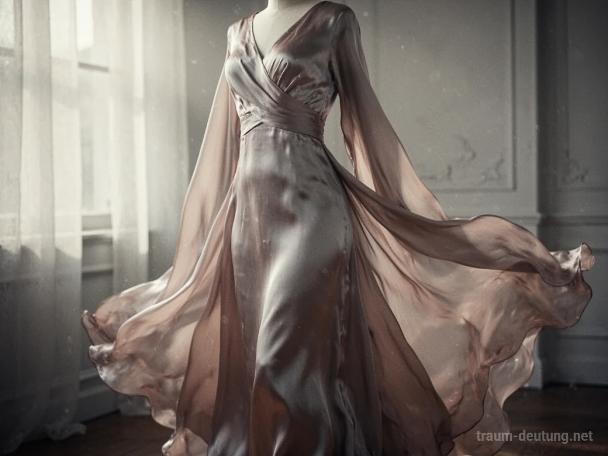 Ein fließendes Kleid aus Seide im sanften Licht