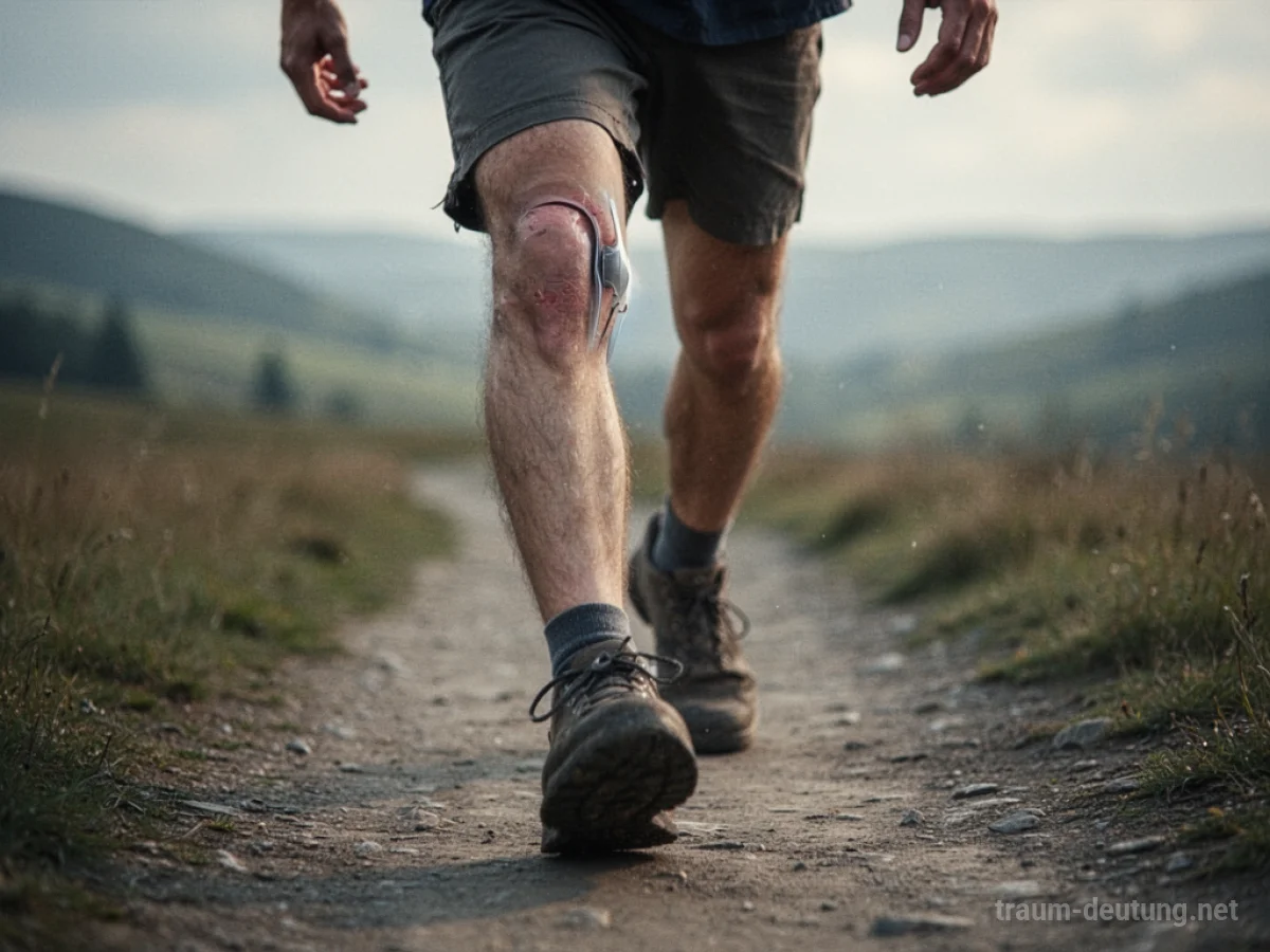 Ein schmerzendes Knie, das beim Laufen Schwierigkeiten bereitet