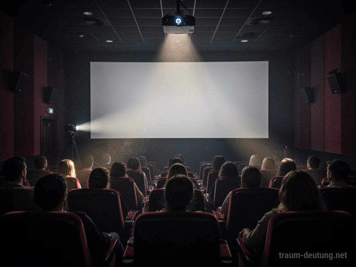 Eine Person schaut einen Film in einem dunklen Kinosessel.
