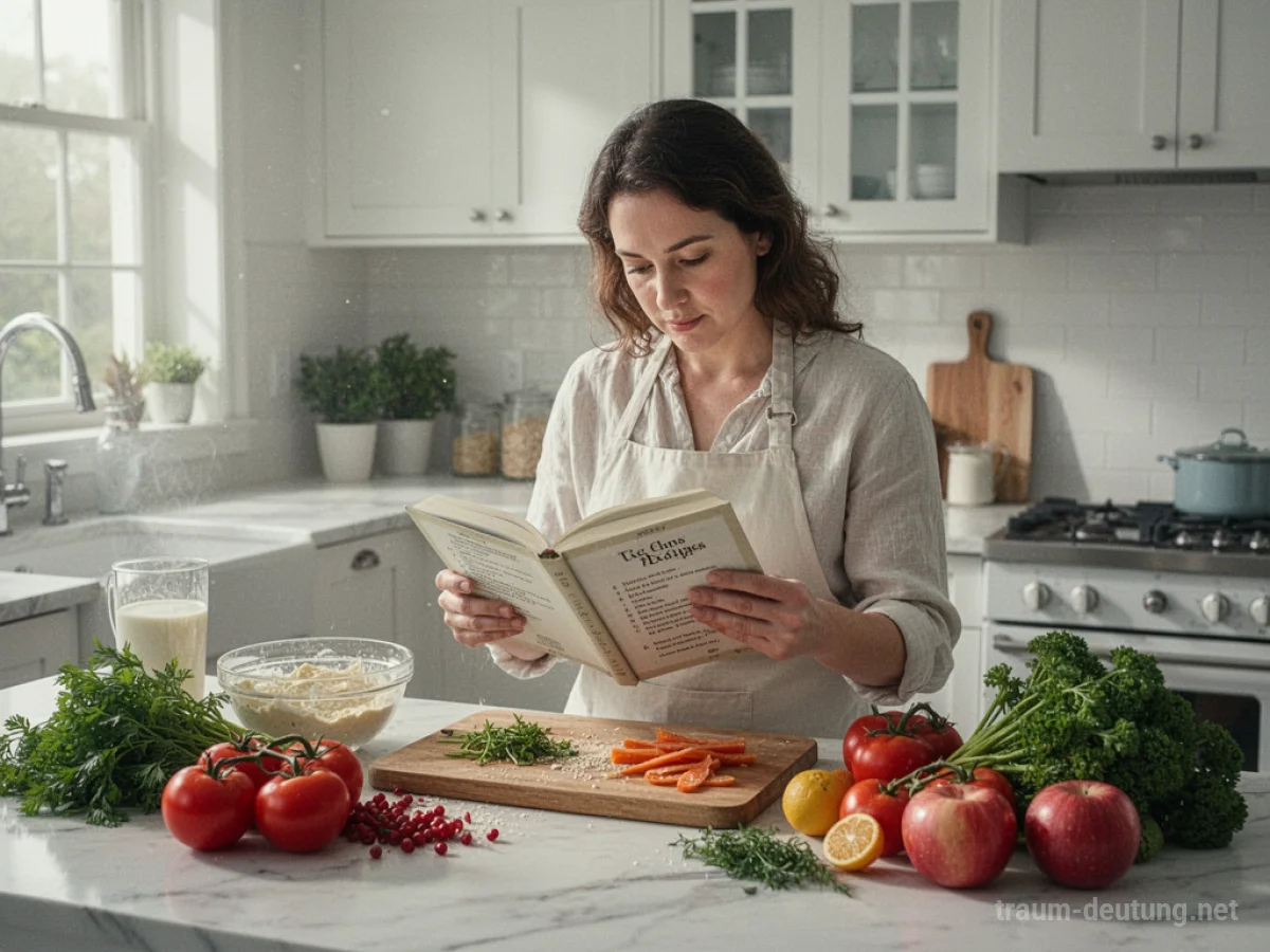 Person lernt Kochen in einer hellen Küche