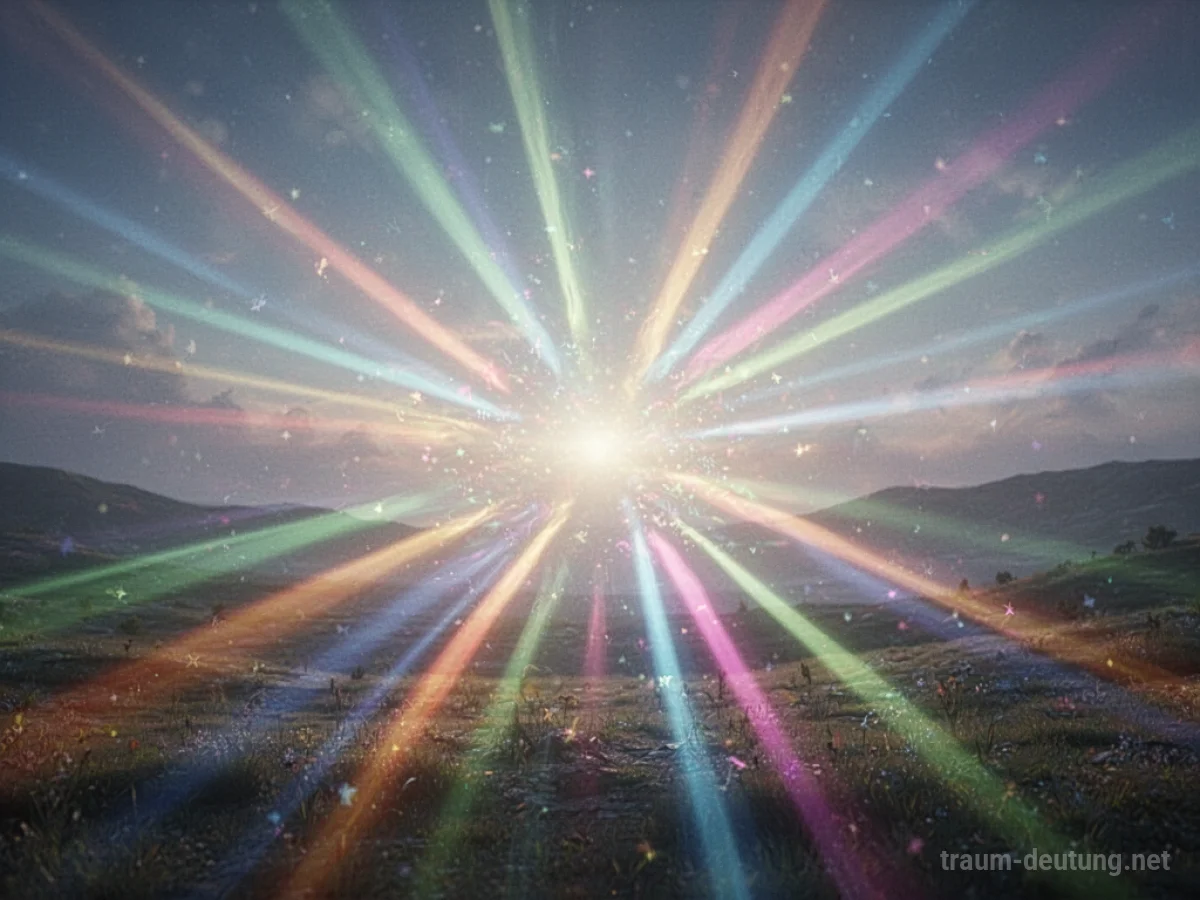 Strahlendes buntes Licht als Muster über einem abstrakten Hintergrund