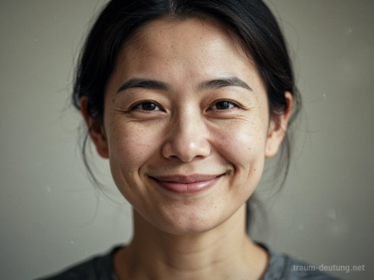 Eine Person mit einem sanften, ehrlichen Lächeln im Gesicht.
