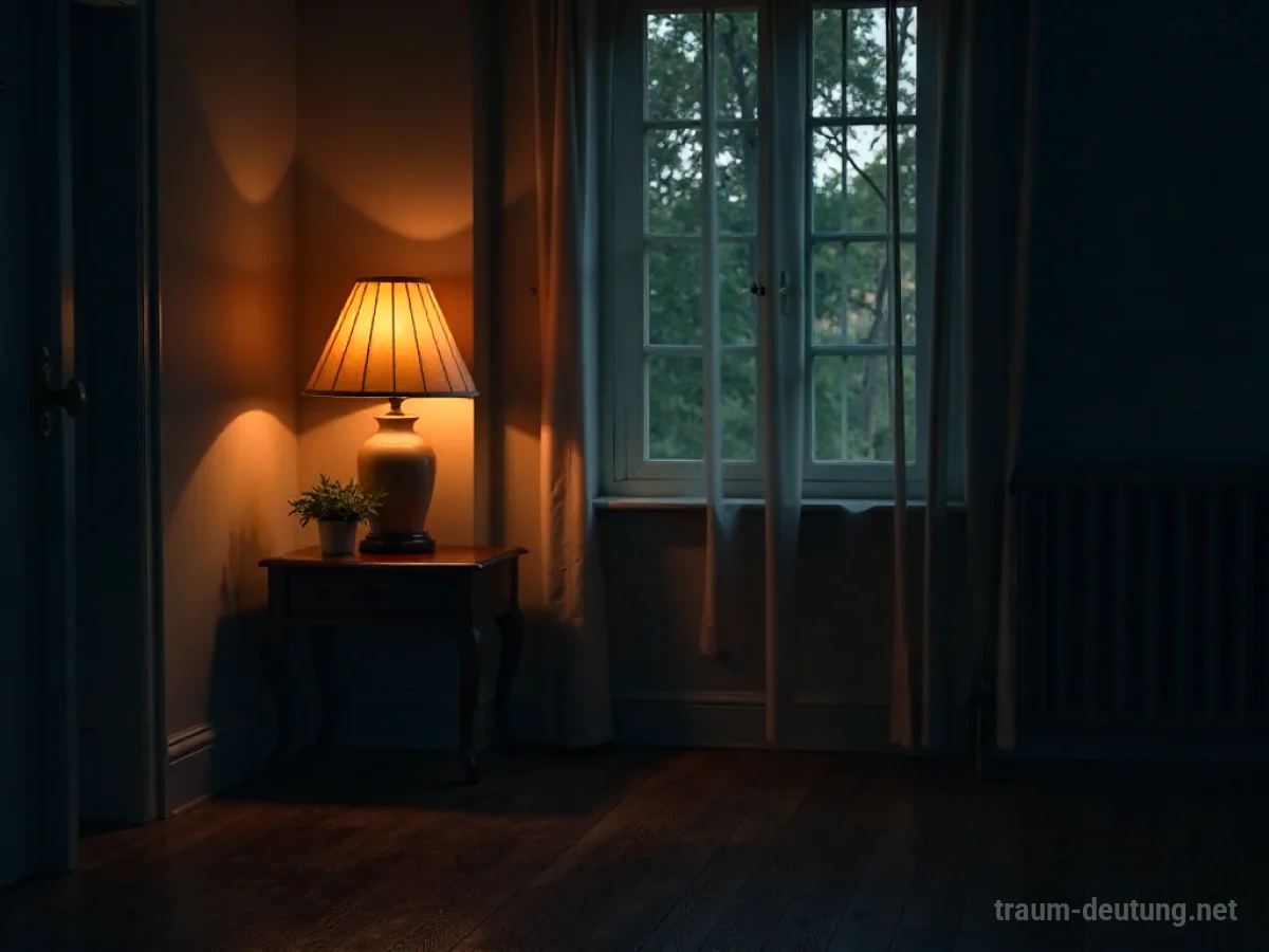 Lampe, deren Licht im Traum langsam schwächer wird