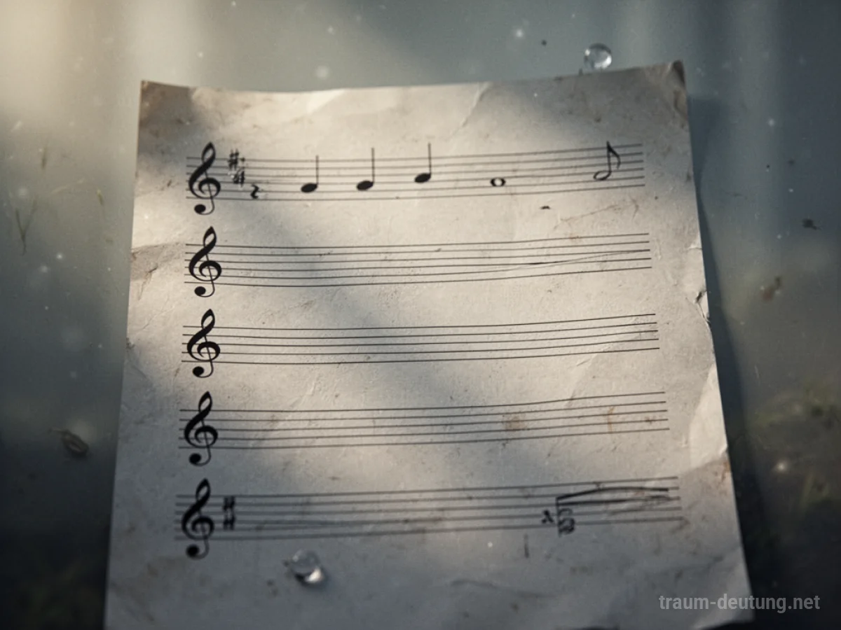 Notenblatt mit leeren Zeilen statt Melodie