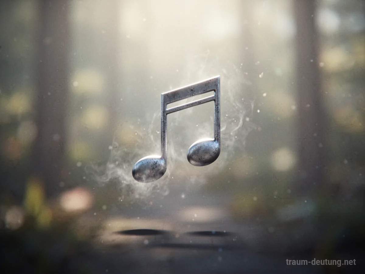 Eine einzelne Musiknote, die vor einem weichen, unscharfen Hintergrund verblasst.
