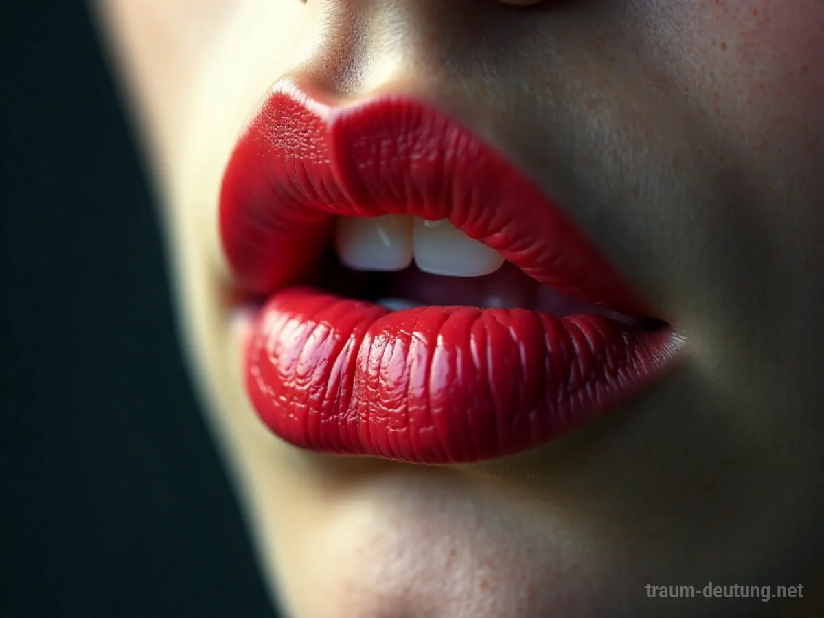 Lippen mit einer leichten roten Färbung im Traum