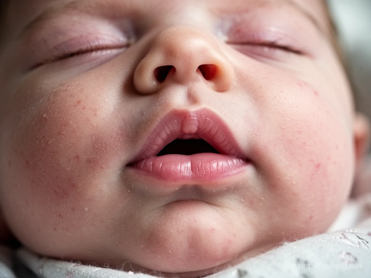 Sanfte Lippen eines schlafenden Babys