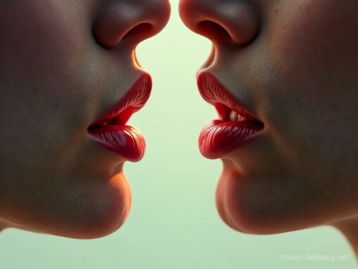Geschlossene Lippen, aus denen undeutliche Schatten oder Laute zu entweichen versuchen.