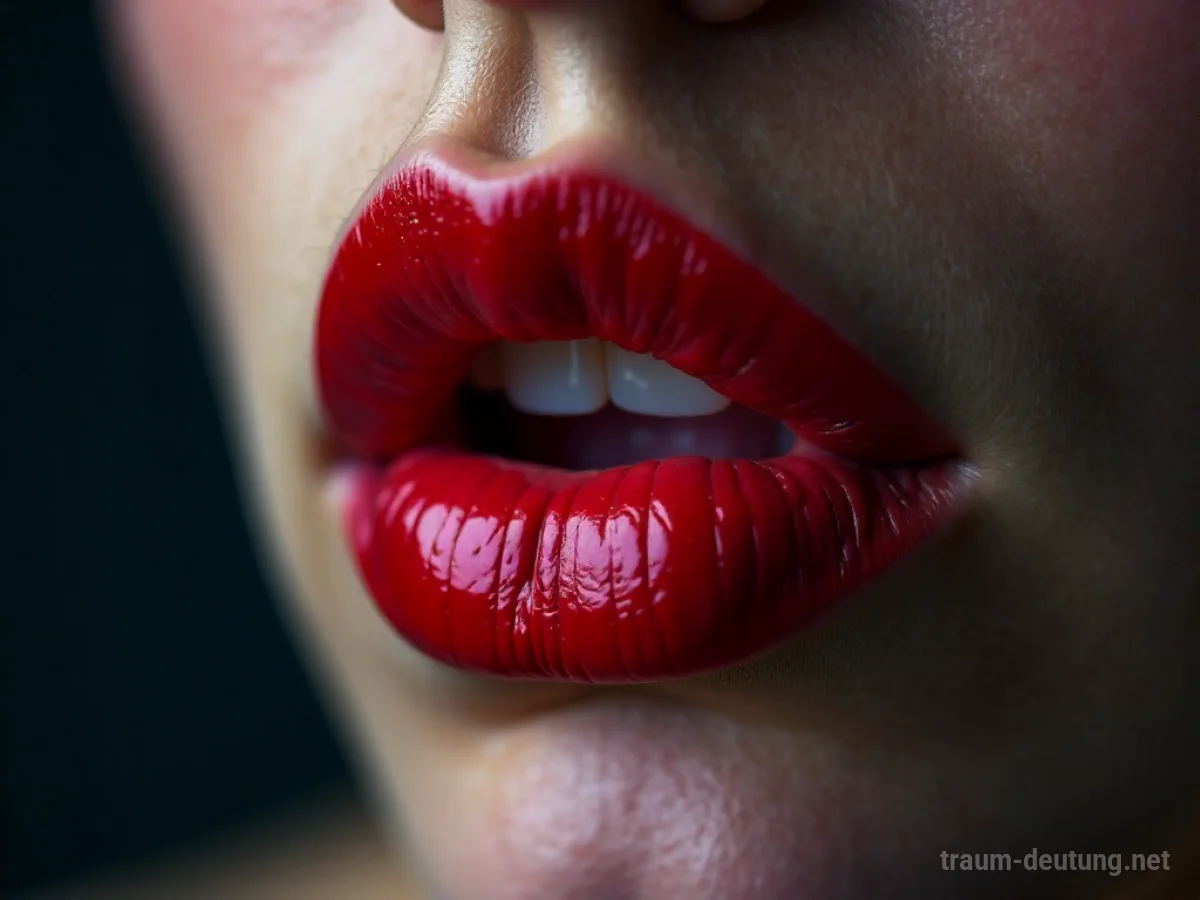 Nahaufnahme von Lippen mit sichtbaren, aber nicht grafischen Wunden.