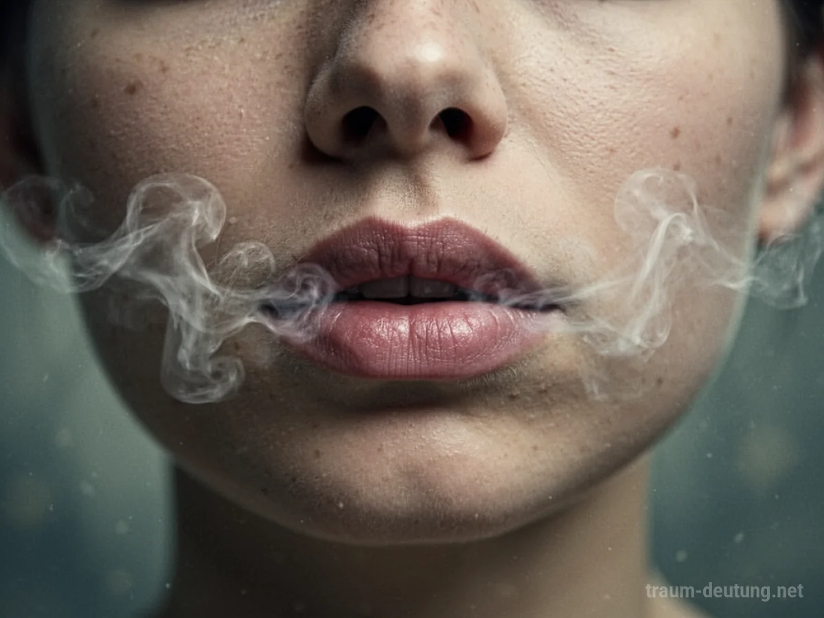 Stumm sprechende Lippen im Traum