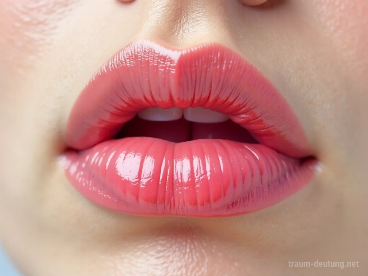 Traum, in dem Lippen ihre Form verändern