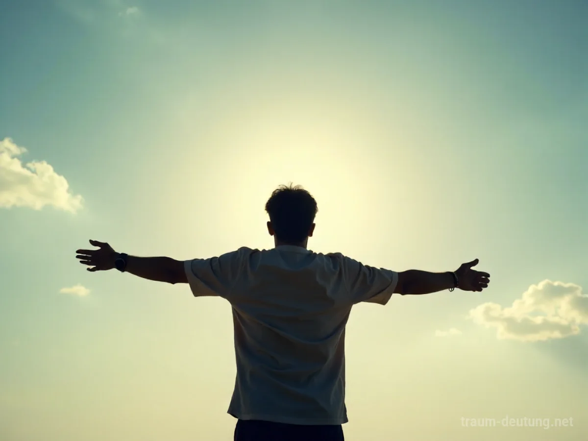 Silhouette einer Person, die sich unter einem weiten Himmel hilflos fühlt.