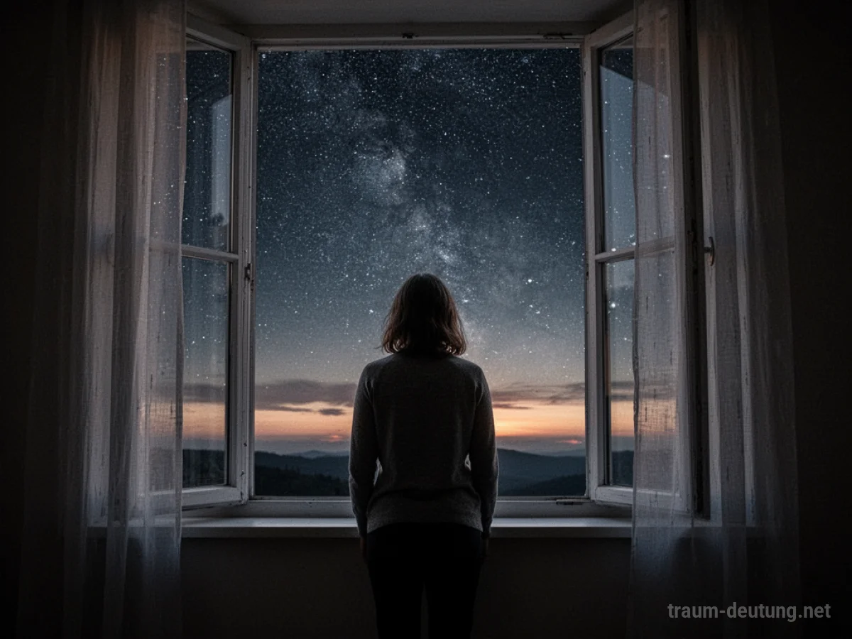 Silhouette einer Person, die am Fenster auf den beginnenden Morgen wartet.