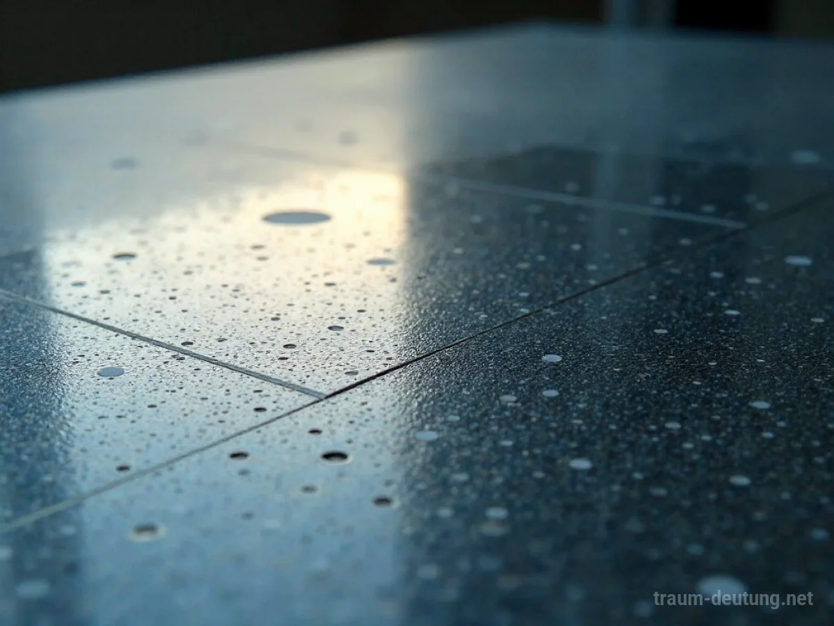 Glänzende Metalloberfläche im Traumlicht