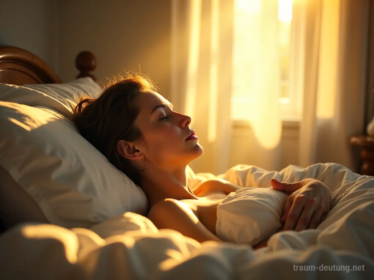 Sich öffnende Augen im hellen Morgenlicht, ein Symbol für Glück und einen Neuanfang.