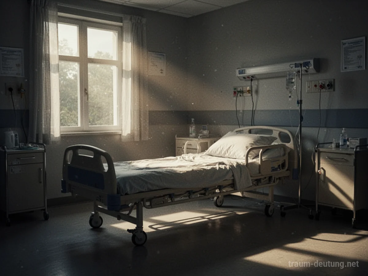 Ein leeres Krankenhausbett, durch das Fenster fällt Sonnenlicht.