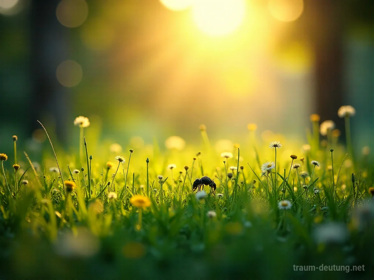 Friedliche Landschaft ohne Mücken im Sonnenlicht