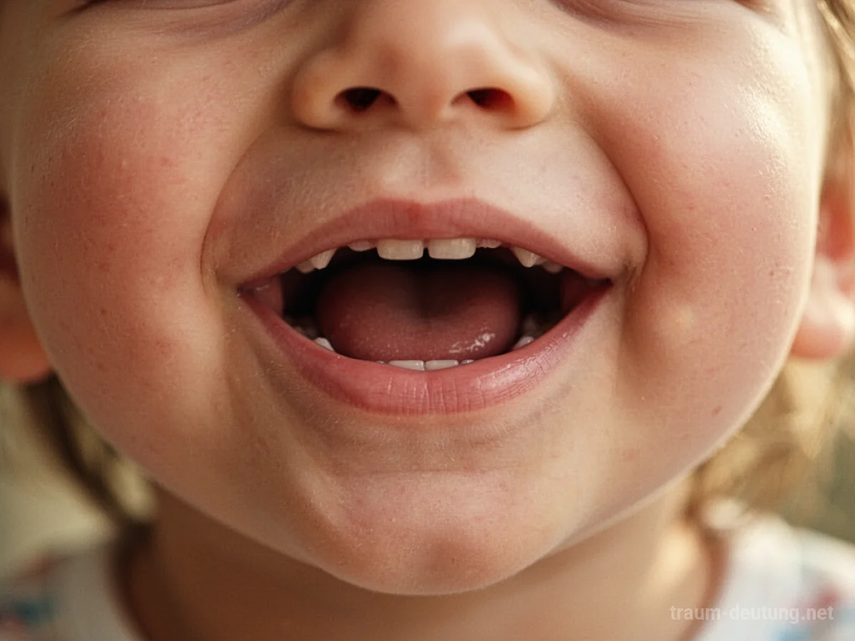 Ein offener Kindermund im Traum, Symbol für Reinheit und Ehrlichkeit.