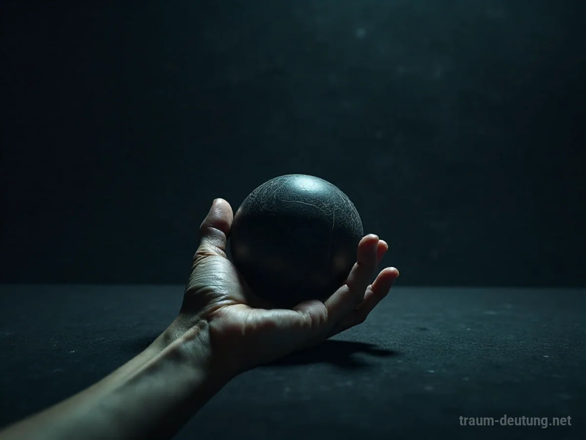 Eine Hand verliert den Griff an einem instabilen Ball