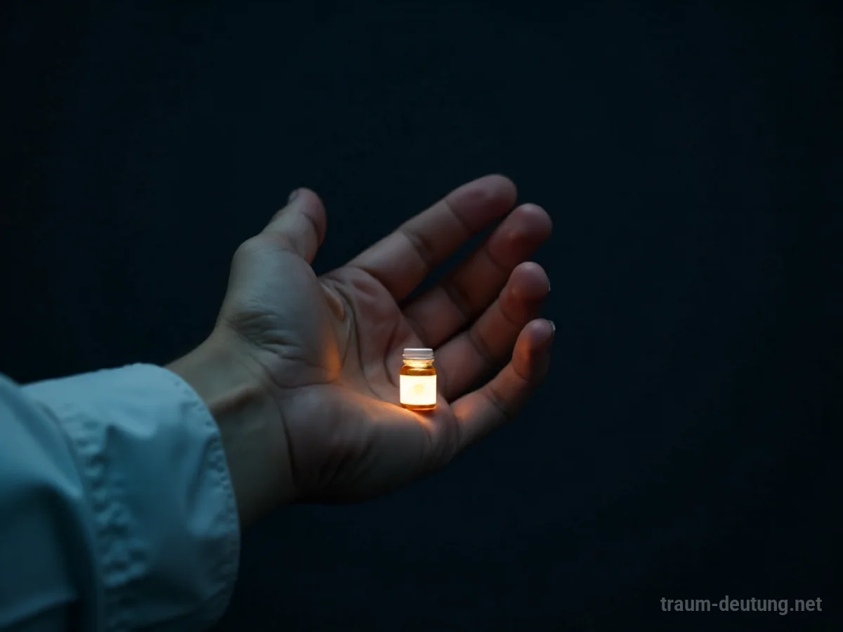 Hand greift nach einer unerreichbaren Medizin