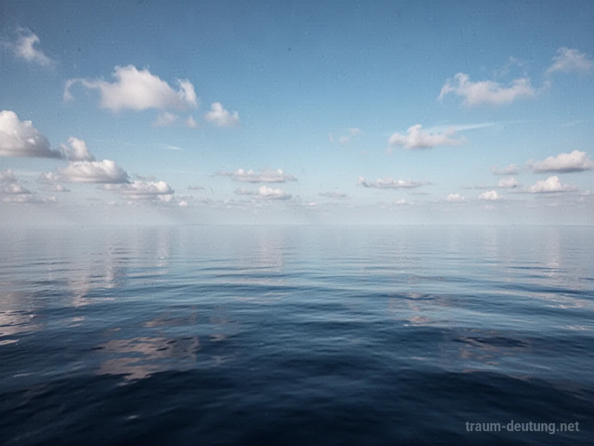 Meer, das den klaren Himmel perfekt spiegelt
